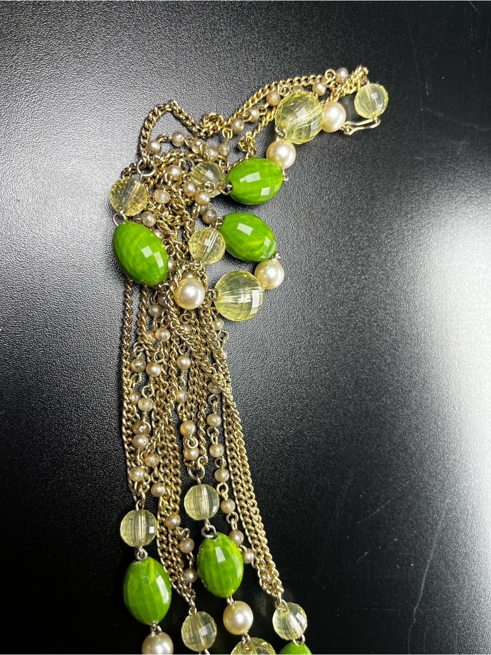 Green Beaded Long Necklace - Women Jewelry